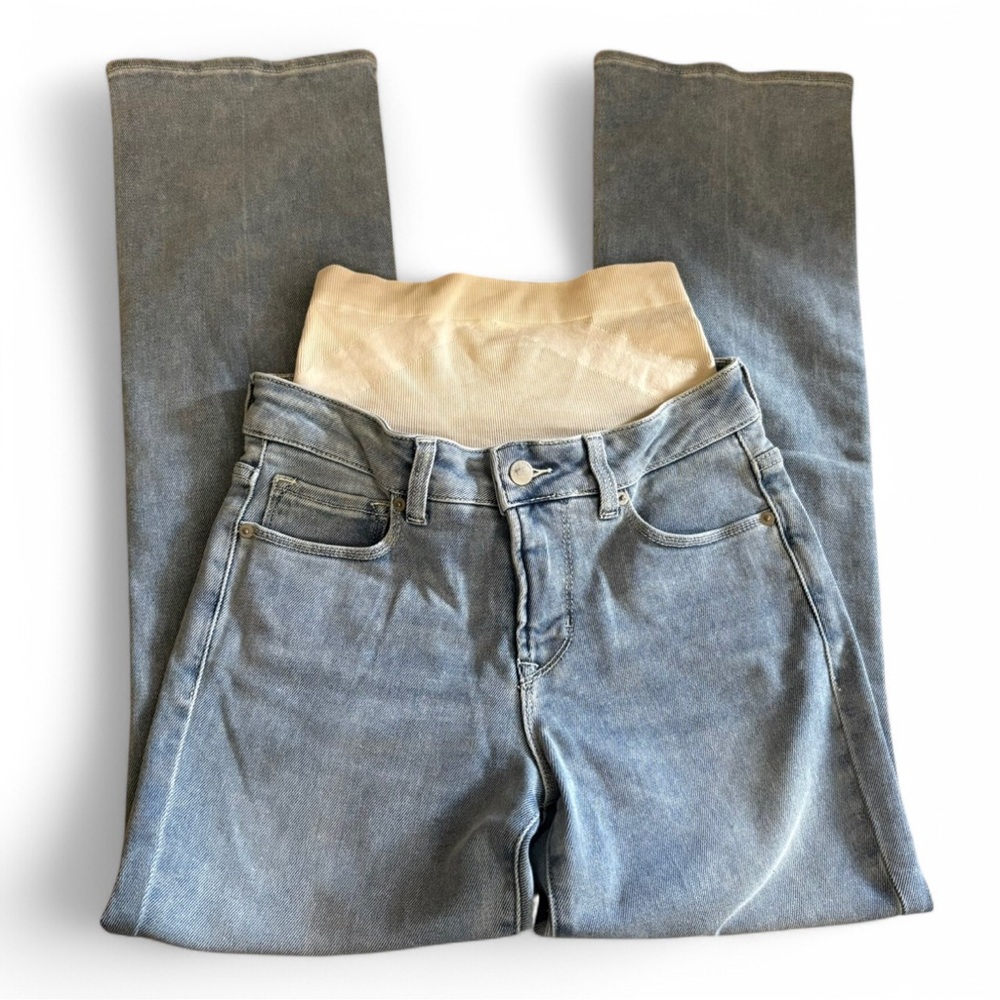 BLANQI Maternity Straight Leg Light Wash Jeans Size 0
